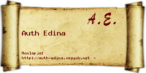Auth Edina névjegykártya